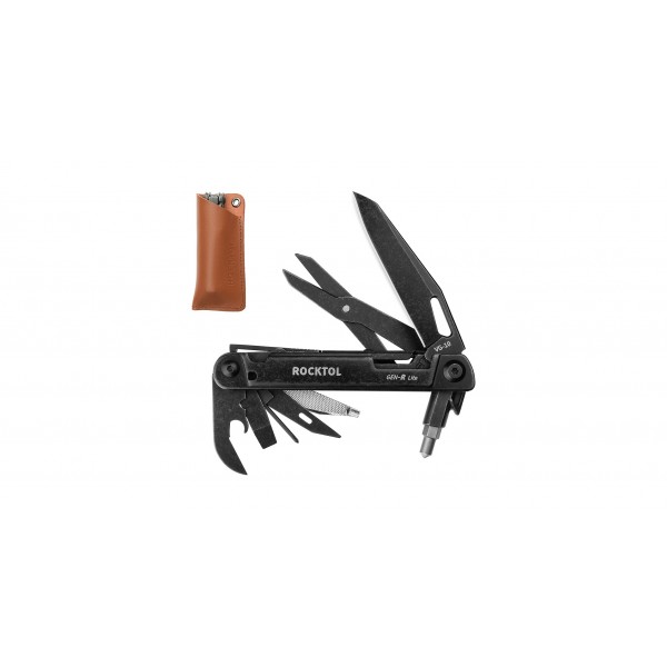 Нож-мультитул Rocktol GEN-R Lite 15-в-1 в кожаном чехле - GEN-R Lite