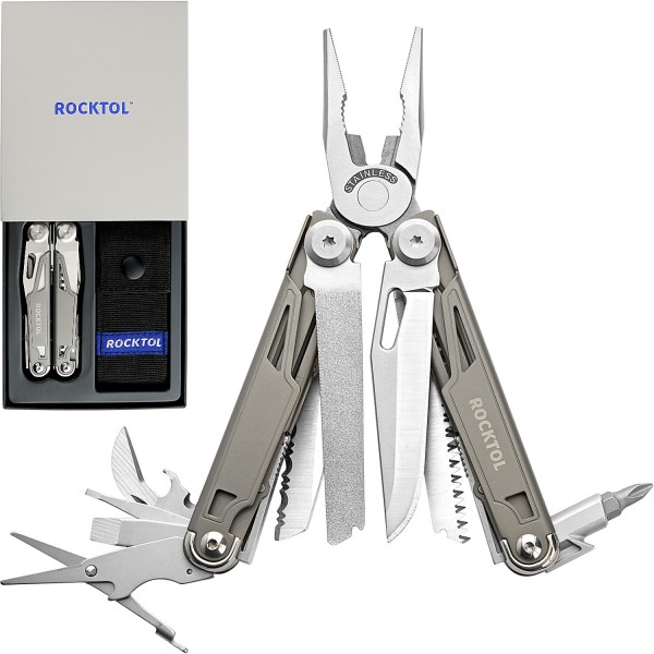 Мультитул Rocktol SK02VG 19-в-1 з титановим покриттям та нейлоновим чохлом в подарунковій коробці - SK02VG