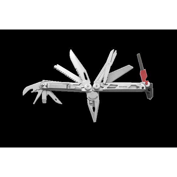 Мультитул Rocktol SK04 22-в-1 с нейлоновым чехлом, огнивом, свистком, и битами - SK04 Мультитул Rocktol SK04 22-в-1 с нейлоновым чехлом, огнивом, свистком, и битами - SK04