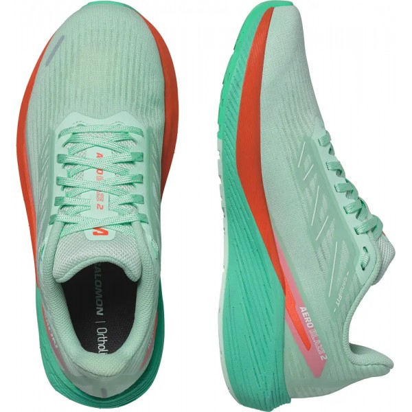 Кросівки Salomon outdoor AERO BLAZE 2 W 4.5 Bay/Cherry Tomato/Electric Green - 110073 Кросівки Salomon outdoor AERO BLAZE 2 W 4.5 Bay/Cherry Tomato/Electric Green - 110073