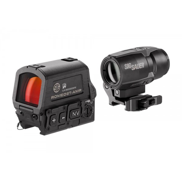 Комплект Sig Optics коллиматор ROMEO8T-AMR 1X40 и магнифер JULIET3T-AMR 3X22MM - SORJ8T101
