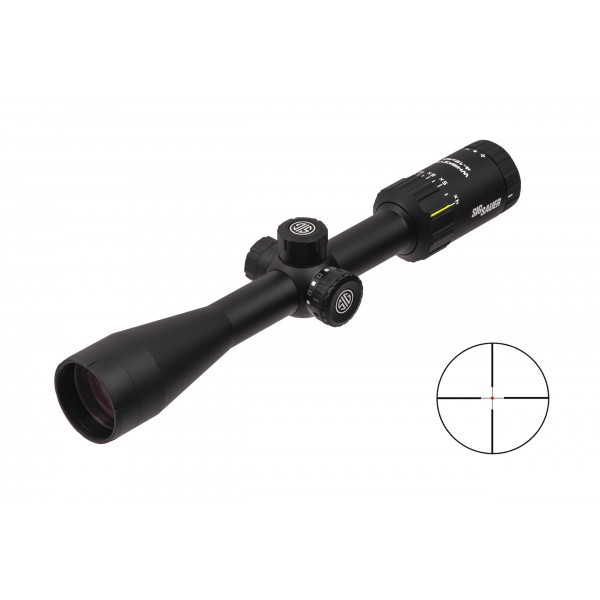 Прицел оптический SIG Optics Whiskey3, 4-12x40mm, 1 inch, SFP, HELLFIRE QUADPLEX illum. - 