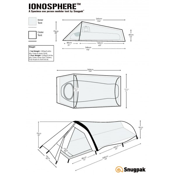 Палатка Snugpak Ionosphere вес - 1520 г - 8211659381606