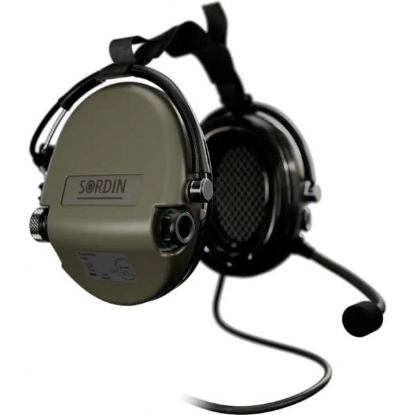 Навушники активні Sordin Supreme MIL CC з заднім тримачем. Зелений - 5010011 Навушники активні Sordin Supreme MIL CC з заднім тримачем. Зелений - 5010011