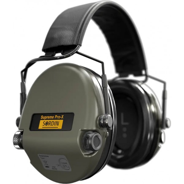 Наушники активные Sordin Supreme Pro-X SFA с кожаным оголовьем. Green - 5010020 Наушники активные Sordin Supreme Pro-X SFA с кожаным оголовьем. Green - 5010020