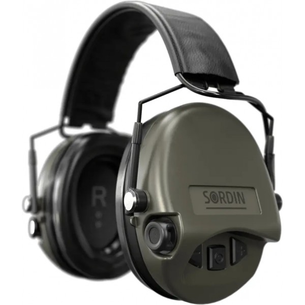 Наушники активные Sordin Supreme MIL AUX SFA с верхним держателем. Green - 5010026