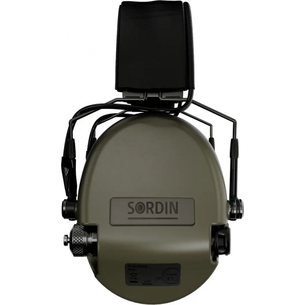 Наушники активные Sordin Supreme MIL AUX SFA с верхним держателем. Green - 5010026