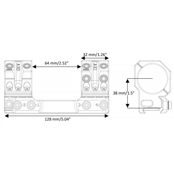 Моноблок Spuhr SP-6002. d - 36 мм. High. Picatinny - 37280011 Моноблок Spuhr SP-6002. d - 36 мм. High. Picatinny - 37280011