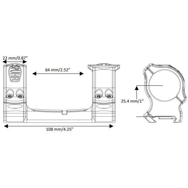 Моноблок Spuhr SCP-3000A. d - 30 mm. Low (H-25.4 mm). Picatinny - 37280057 Моноблок Spuhr SCP-3000A. d - 30 mm. Low (H-25.4 mm). Picatinny - 37280057