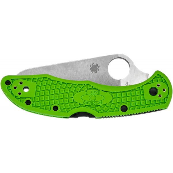 Ніж Spyderco Salt 2 Plainedge LC200N green - 871465 Ніж Spyderco Salt 2 Plainedge LC200N green - 871465