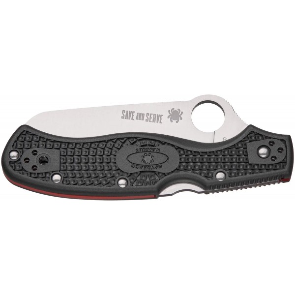 Ніж Spyderco Rescue 3 Thin Red Line серейтор - 871486 Ніж Spyderco Rescue 3 Thin Red Line серейтор - 871486