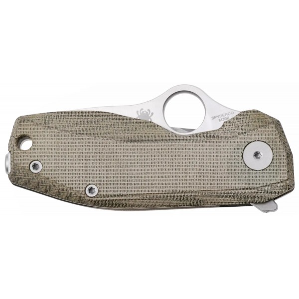 Ніж Spyderco SpyNano M398 Micarta Green - 871764