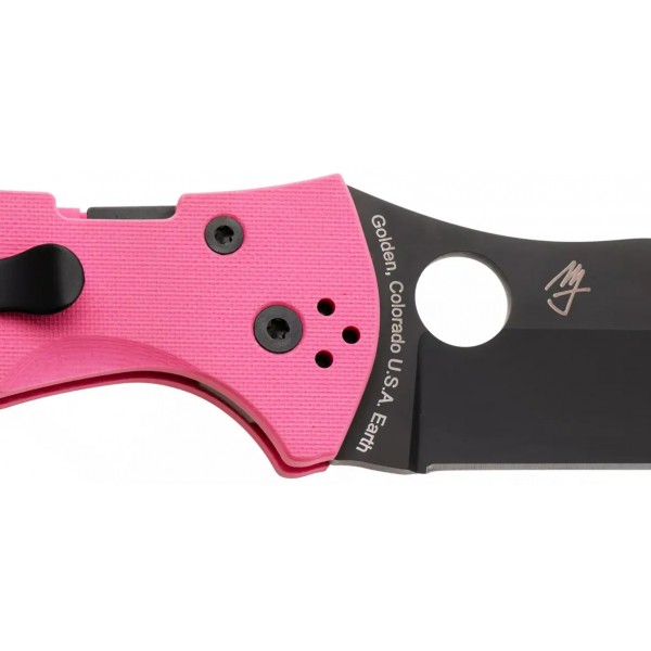 Ніж Spyderco Yojimbo 2 Black Blade Sprint Run Pink - 871783