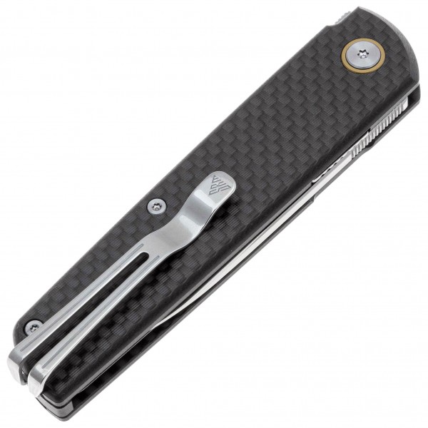 Нож SRM Qrick 408L-KB, Sandvik 14C28N, G10 + carbon fiber, черный - 408L-KB Нож SRM Qrick 408L-KB, Sandvik 14C28N, G10 + carbon fiber, черный - 408L-KB