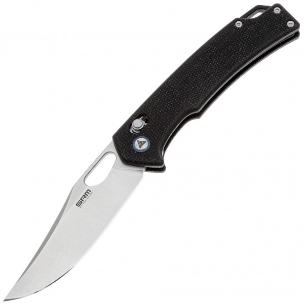 Нож SRM Retreiver 9203-MB, 10Cr15CoMoV, черная микарта - 9203-MB