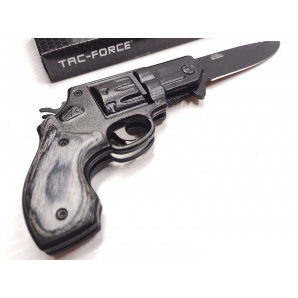 Нож Tac-Force с рукоятью в виде пистолета - TF-760BGY Нож Tac-Force с рукоятью в виде пистолета - TF-760BGY