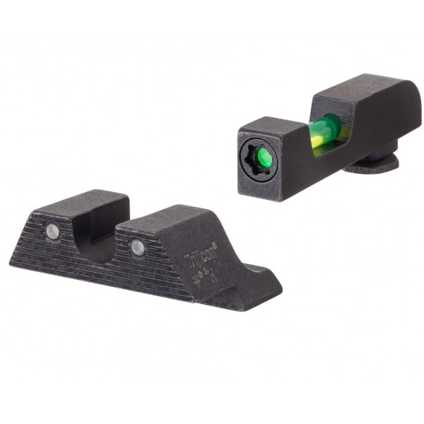 Мушка + целик Trijicon DI Set Green для пистолетов Glock 9mm/.40 (кроме MOS) - GL801-C-601102