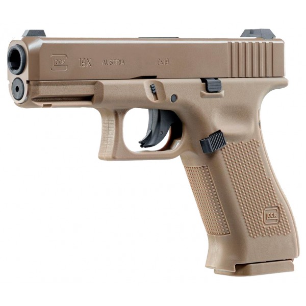 Пистолет пневматический Umarex Glock19X Tan кал. 4.5 мм ВВ - 39860193 Пистолет пневматический Umarex Glock19X Tan кал. 4.5 мм ВВ - 39860193