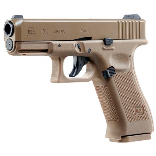 Пістолет пневматичний Umarex Glock19X Tan Blowback кал. 4.5 мм ВВ - 39860195 Пістолет пневматичний Umarex Glock19X Tan Blowback кал. 4.5 мм ВВ - 39860195