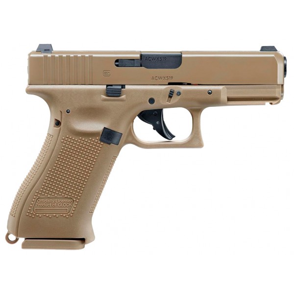Пістолет пневматичний Umarex Glock19X Tan Blowback кал. 4.5 мм ВВ - 39860195 Пістолет пневматичний Umarex Glock19X Tan Blowback кал. 4.5 мм ВВ - 39860195