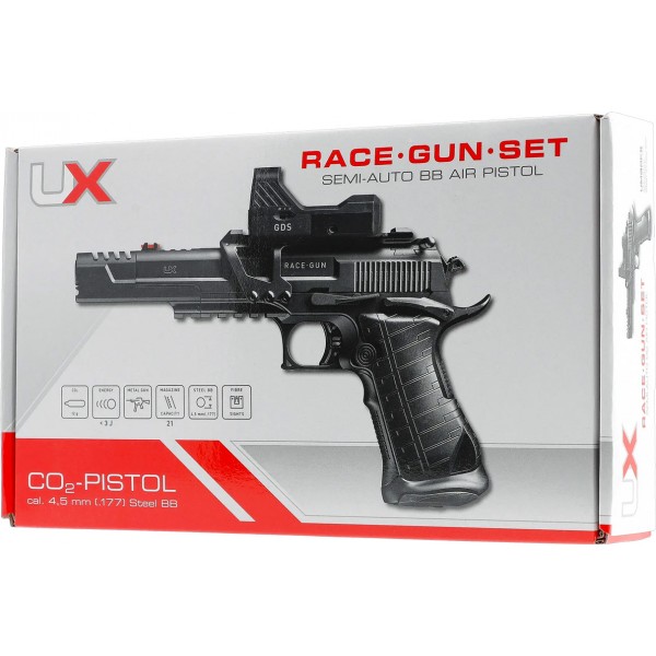 Пистолет пневматический Umarex UX RaceGun Set CO2 кал. 4,5 мм BB - 39860469