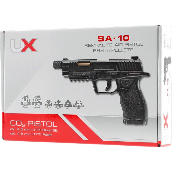 Пистолет пневматический Umarex UX SA10 CO2 кал. 4,5 мм (pellet+BB) - 39860472 Пистолет пневматический Umarex UX SA10 CO2 кал. 4,5 мм (pellet+BB) - 39860472
