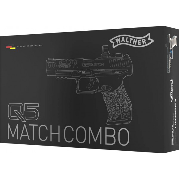 Пистолет пневматический Umarex Walther Q5 Match Combo CO2 кал. 4,5 мм - 39860484
