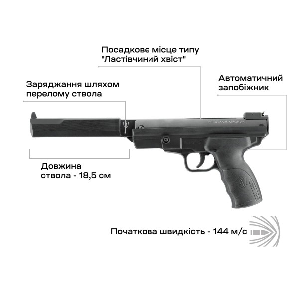 Пистолет пневматический Umarex Browning Buck Mark Magnum 4,5 мм Pellet - 39860507 Пистолет пневматический Umarex Browning Buck Mark Magnum 4,5 мм Pellet - 39860507
