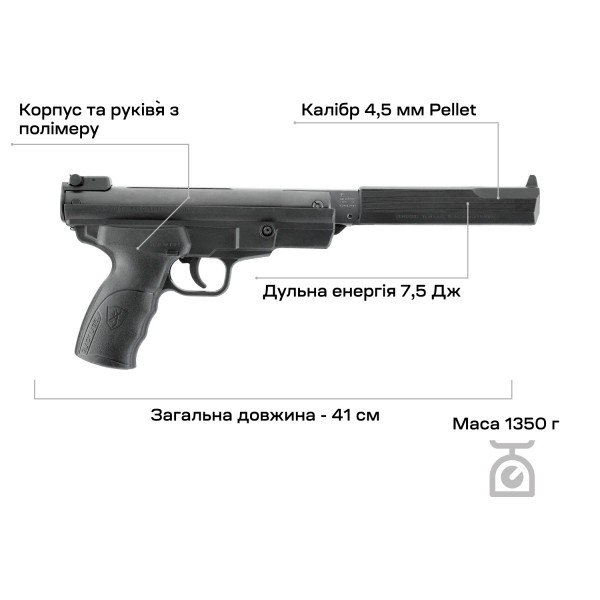 Пистолет пневматический Umarex Browning Buck Mark Magnum 4,5 мм Pellet - 39860507 Пистолет пневматический Umarex Browning Buck Mark Magnum 4,5 мм Pellet - 39860507