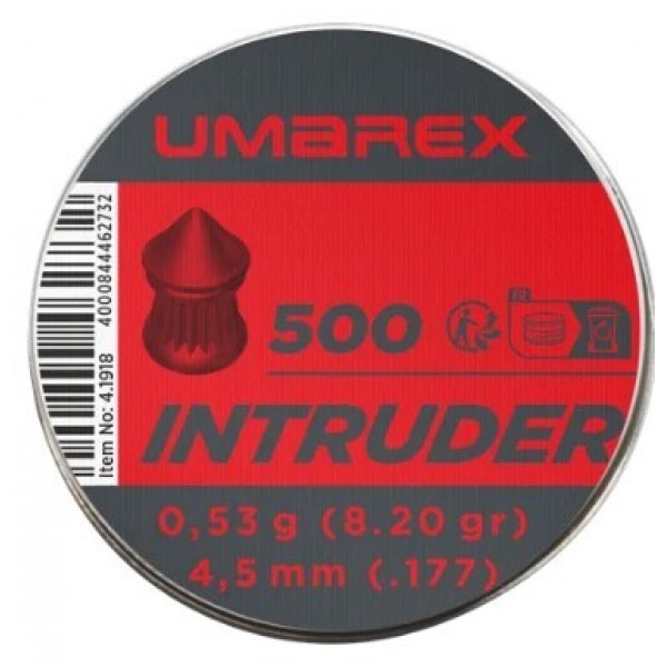 Пульки Umarex Intruder Pellets 0.52 г, кал.177(4.5 мм), 500 шт. - 4.1918 Пульки Umarex Intruder Pellets 0.52 г, кал.177(4.5 мм), 500 шт. - 4.1918