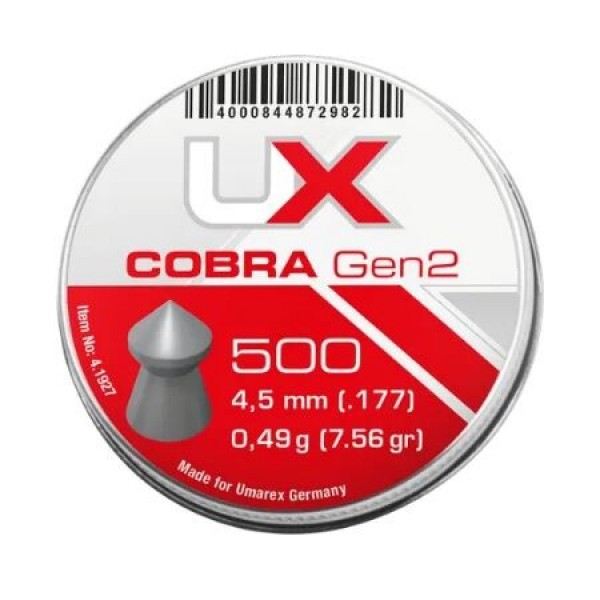 4.1927 Пульки Umarex Cobra Gen2 0,49гр. кал.177, 500шт. - 4.1927
