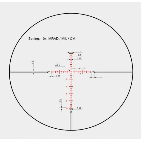 Прицел оптический Vector Optics Hugo 3-12x40i (25,4 мм) SFP illum. Fiber VHU-3 MIL - SCOM-44