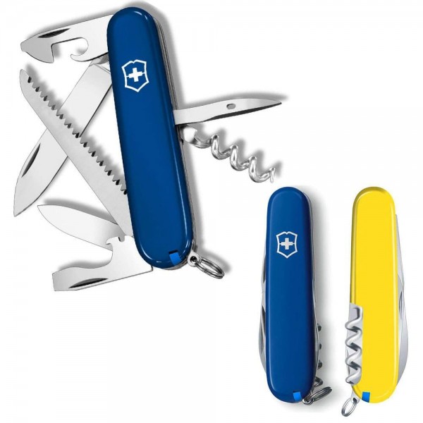 Нож Victorinox Swiss Army Camper Ukraine сине-желтый - 1.3613.2.8