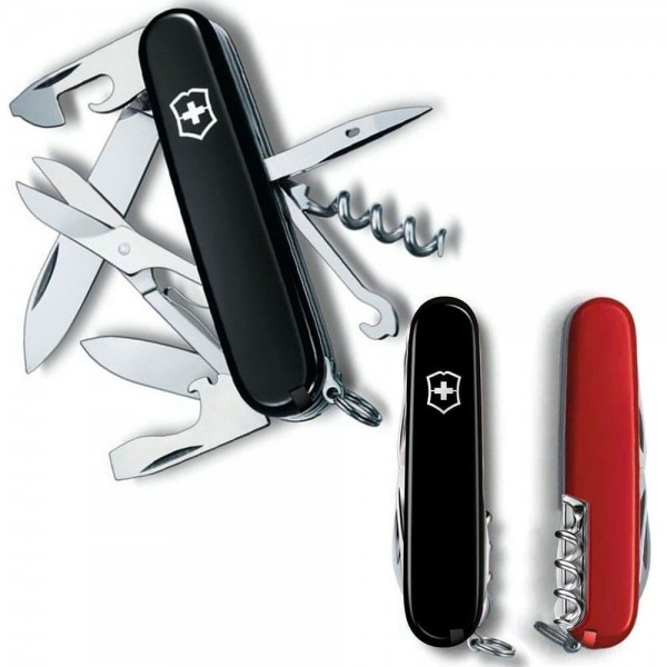 Ніж Victorinox Swiss Army Climber Ukraine чорно-червоний - 1.3703.3.1