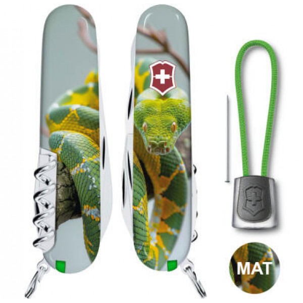 Нож Victorinox Swiss Army Climber Zodiac Зеленая змея - 1.3703.7_Z4270pk Нож Victorinox Swiss Army Climber Zodiac Зеленая змея - 1.3703.7_Z4270pk
