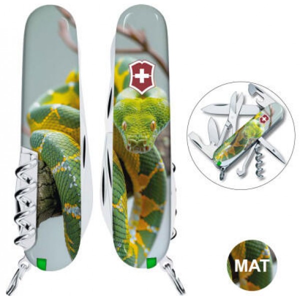 Нож Victorinox Swiss Army Climber Zodiac Зеленая змея - 1.3703.7_Z4270pk Нож Victorinox Swiss Army Climber Zodiac Зеленая змея - 1.3703.7_Z4270pk
