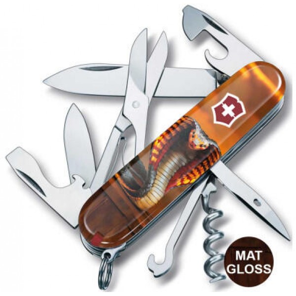Ніж Victorinox Swiss Army Climber Zodiac Золота дерев'яна змія - 1.3703.3_Z4240pk
