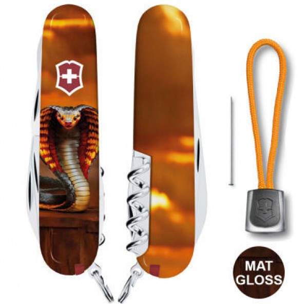 Ніж Victorinox Swiss Army Climber Zodiac Золота дерев'яна змія - 1.3703.3_Z4240pk