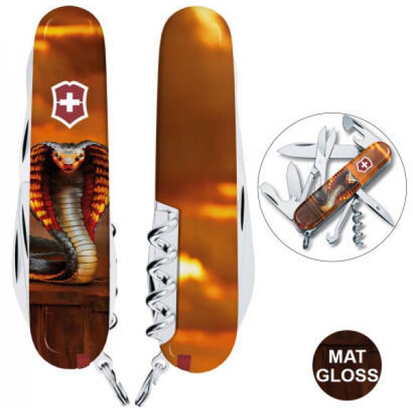 Ніж Victorinox Swiss Army Climber Zodiac Золота дерев'яна змія - 1.3703.3_Z4240pk