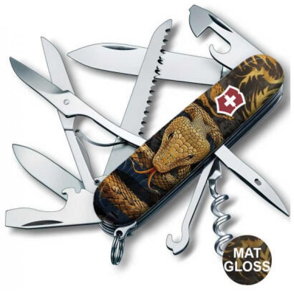 Нож Victorinox Swiss Army Huntsman Zodiac Деревянная змея - 1.3713.3_Z4280pk