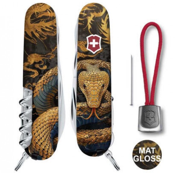 Нож Victorinox Swiss Army Huntsman Zodiac Деревянная змея - 1.3713.3_Z4280pk