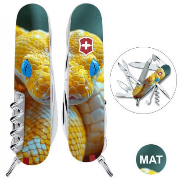 Ніж Victorinox Swiss Army Mountaineer Змія - 1.3743.7_F1050pw Ніж Victorinox Swiss Army Mountaineer Змія - 1.3743.7_F1050pw