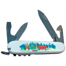 Нож VICTORINOX 1.3603.7R2KYIV Swiss Army Spartan белый с логотип. 