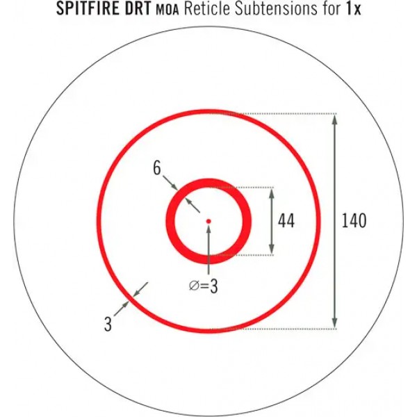 Приціл призматичний Vortex Spitfire AR сітка DRT з підсвічуванням - 3409680 Приціл призматичний Vortex Spitfire AR сітка DRT з підсвічуванням - 3409680