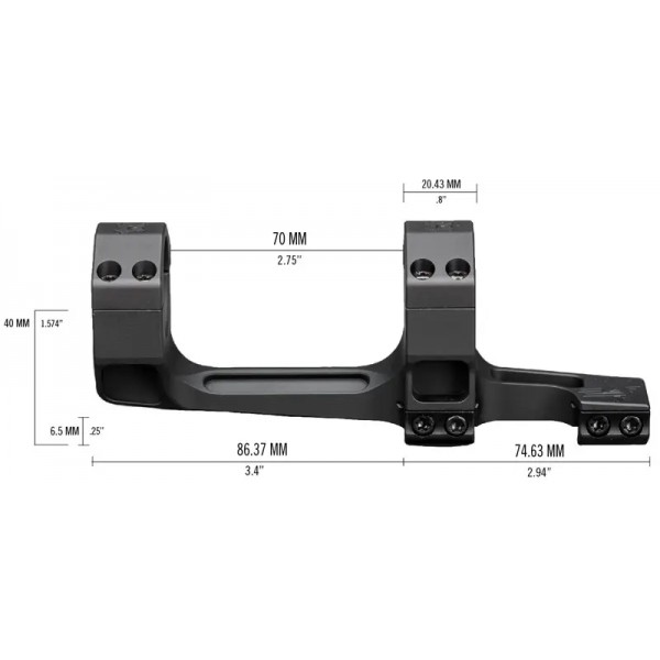 Моноблок Vortex Precision Extended Cantilever. d - 30 мм. Extra Hight. Нахил 20 МОА. Picatinny - 23710241 Моноблок Vortex Precision Extended Cantilever. d - 30 мм. Extra Hight. Нахил 20 МОА. Picatinny - 23710241