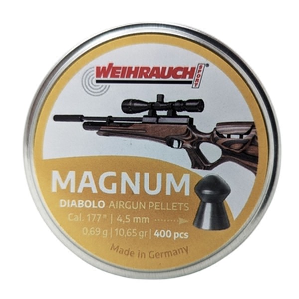 Пульки Weihrauch F&T Magnum 0,69гр, кал.4,5(.177) 400 шт - AM20004