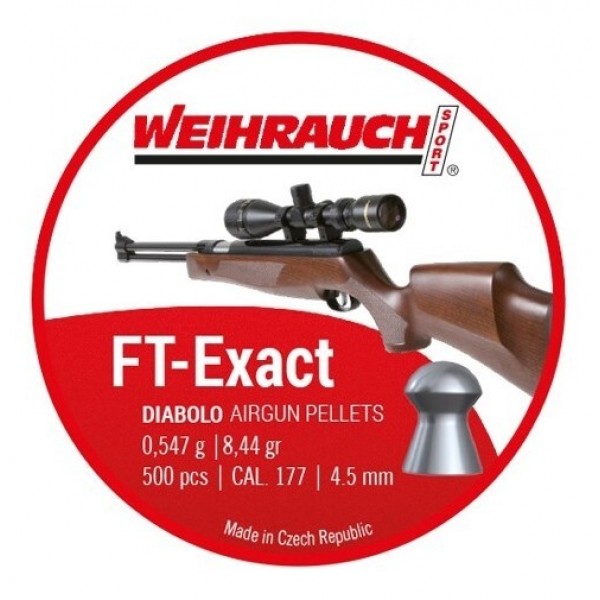 Кульки Weihrauch F&T Exact 0,547гр, кал.4,5(.177) 500 шт - AM20006
