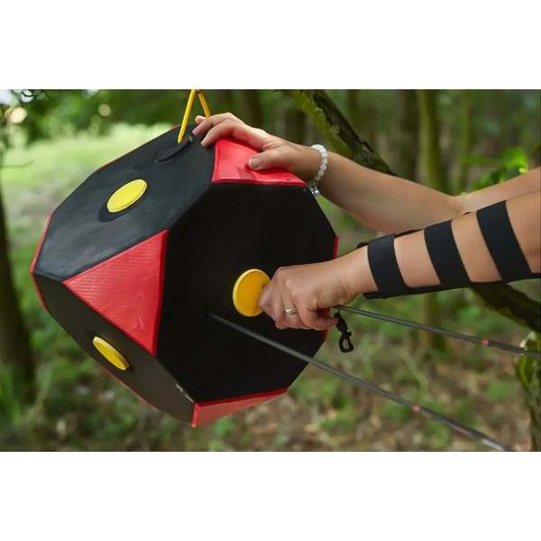 Мішень для стрільби Yate Cube Polimix 6. 30x30x30 см. 40 lbs Black / Red - 9370010