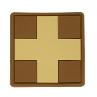M-Tac нашивка Medic Cross Square ПВХ койот