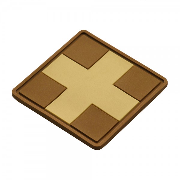 Нашивка Medic Cross Square PVC Coyote - 51124005 Нашивка Medic Cross Square PVC Coyote - 51124005